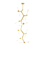 Gold Branch LED Chandelier for Duplex Villa Staircase - Modern Indoor Lighting