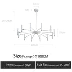 Nordic Modern Chandelier Minimalist Ceiling Light for Living Room Bedroom Dining Home