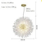 Dandelion Chandelier LED Pendant Lamp for Dining Room Bedroom Shops