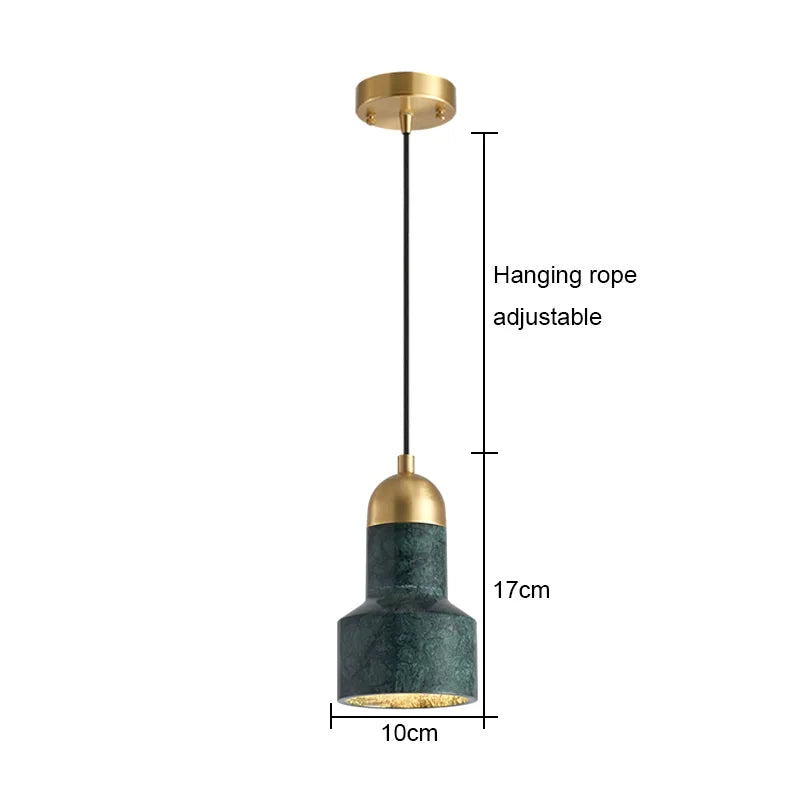 Marble Pendant Chandelier for Kitchen, Restaurant, Bar, and Bedside Lighting