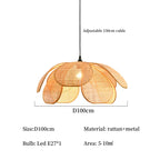 Wabi Sabi Rattan LED Pendant Lights for Cozy Spaces