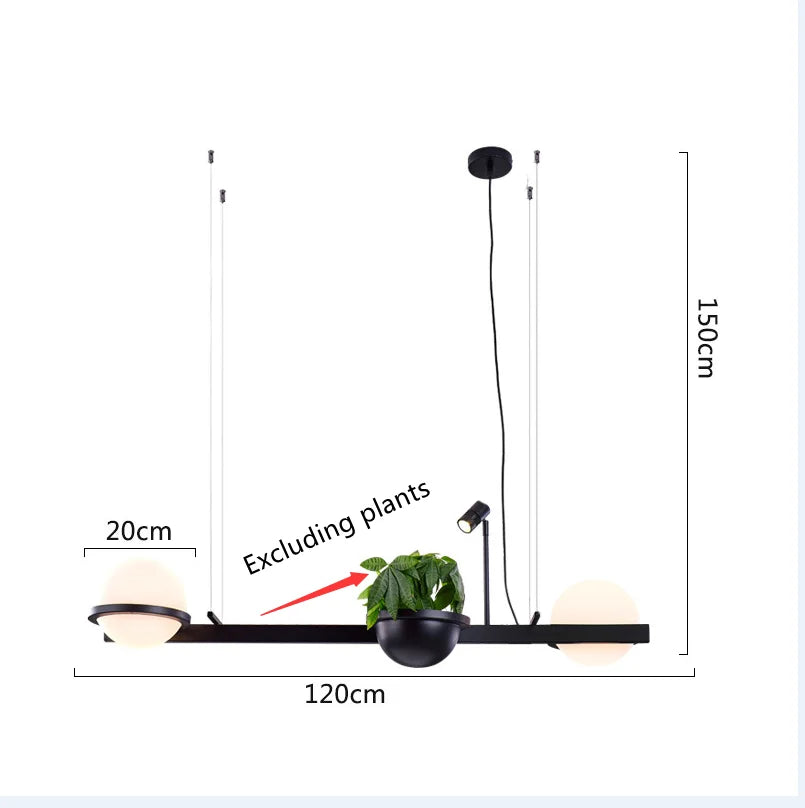 Modern Plant Chandeliers Nordic DIY Sky Garden LED Pendant Lamps Home Decor Fixtures