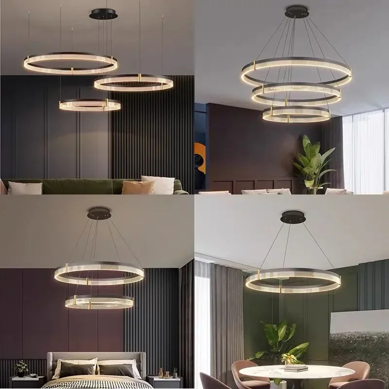 Luxury Ring Pendant Light for Modern Living Room, Bedroom, Dining Room décor