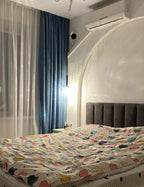 Round LED Glass Wall Lamp Scandinavian Bedside Reading Light E27