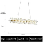 Luxury Crystal Chandelier LED Ceiling Light for Modern Living Room & Bedroom