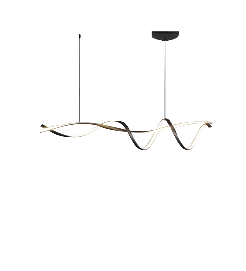 Black Modern LED Chandelier Dining Room Kitchen Island Bar Ceiling Fixture