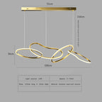 Nordic Chandeliers Dining Room Pendant Lights Ceiling Fixture Ring Lighting