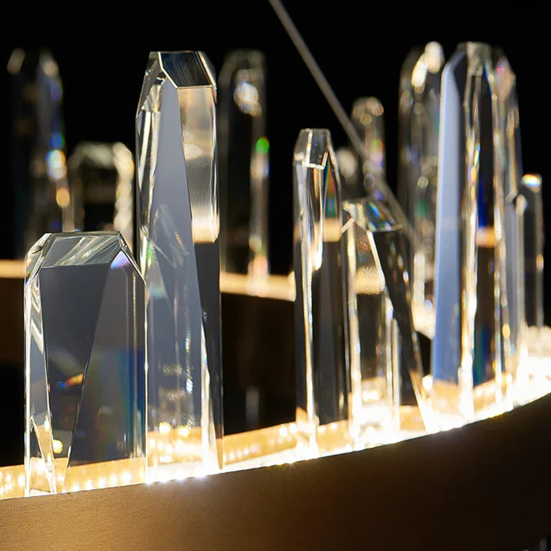 K9 Luxury Pendant Chandelier, LED Indoor Lighting for Kitchen, Living Room, Bedroom