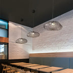Glass Cloud Chandelier LED Pendant Lamp for Villa Staircase & Hotel