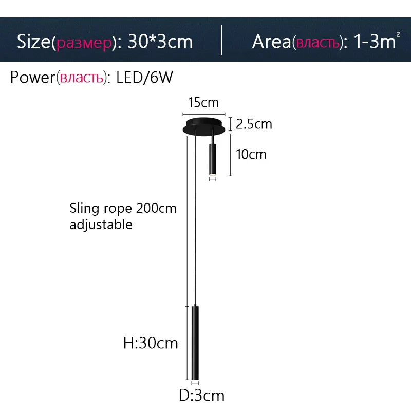 Modern Minimalist Bedside Chandelier for Living Room and Bedroom