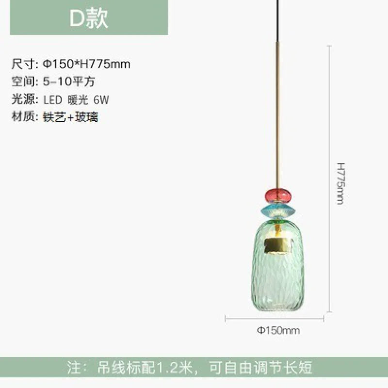 Macaron Glass Chandelier: Modern & Creative Lighting for Restaurant & Store