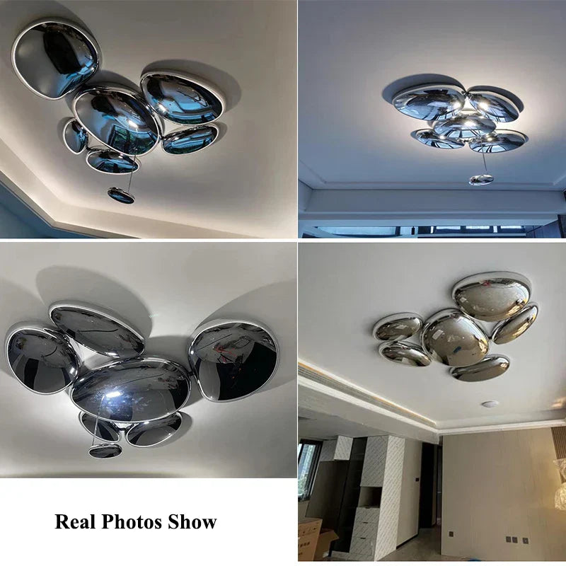 LED Cobblestone Ceiling Chandelier for Home Decor - Modern Living Room Bedroom Lighting