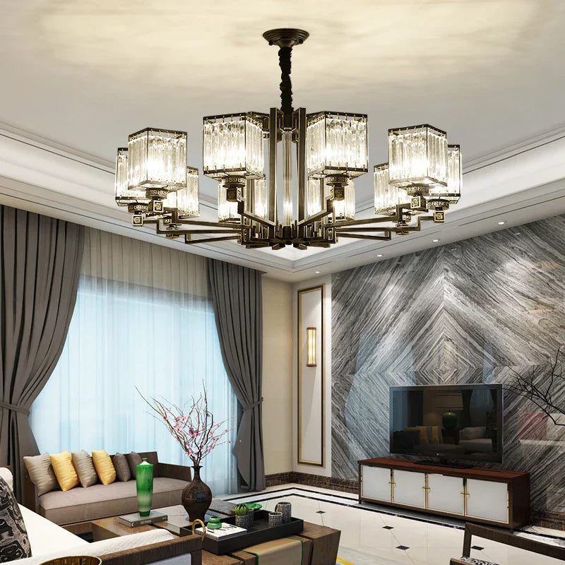 Crystal Chandelier Villa Living Room Lighting