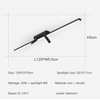 Acrylic Black Strip LED Chandeliers for Indoor Living Dining Room