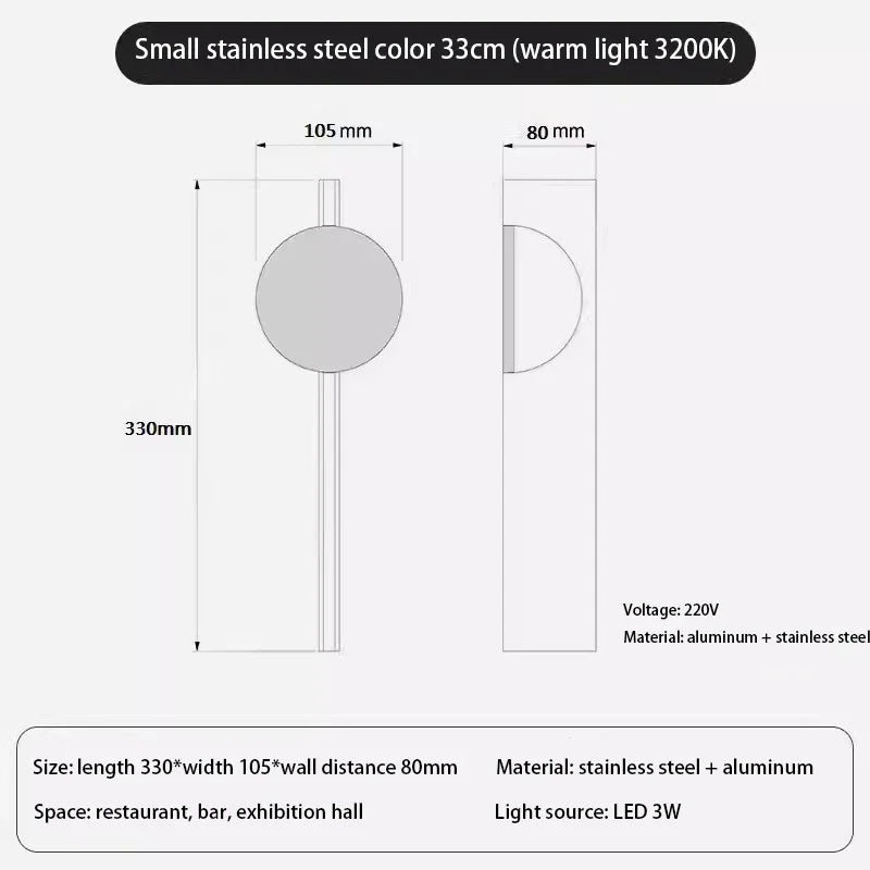 Modern LED Wall Sconce Light Fixture | Luxury Nordic Design Bathroom Wall Lamp