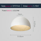 Wood Grain Ceiling Light - Designer Fixture for Study Room