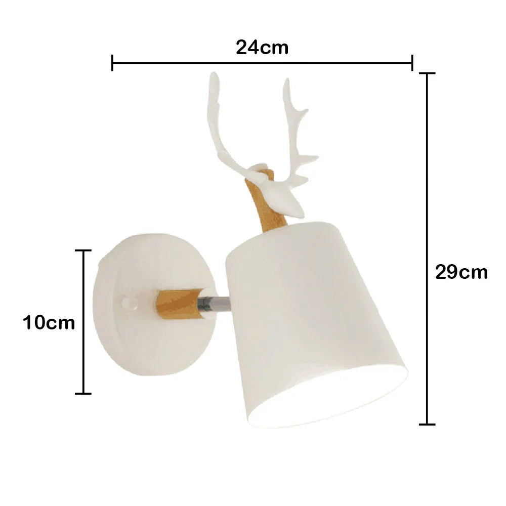 Nordic Wood Sconce Lights E27 for Bedroom Living Room, LED Wall Lamp Home Decor