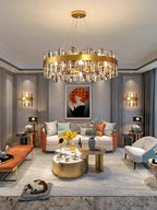 Crystal LED Pendant Light Chandelier for Living Dining Bedroom Luxe Decor