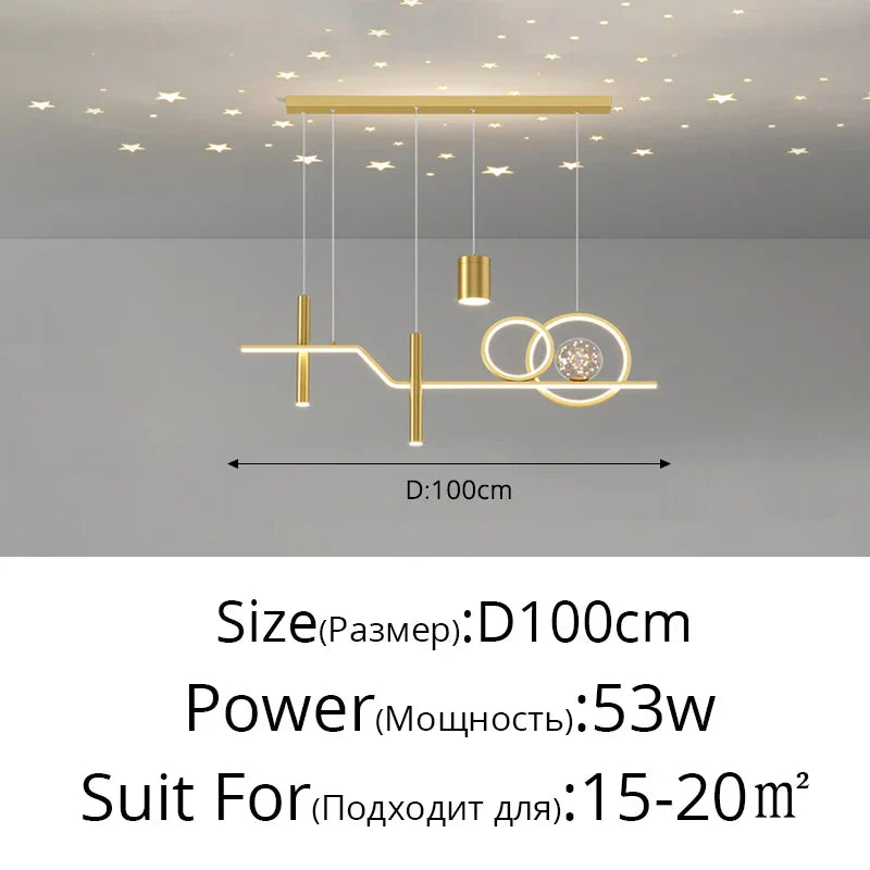 Nordic LED Chandelier: Modern, Simple Lighting for Home, Restaurant, and Office