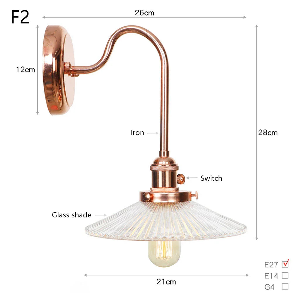 Scandinavian Glass LED Wall Sconce Modern Interior Wall Lamps