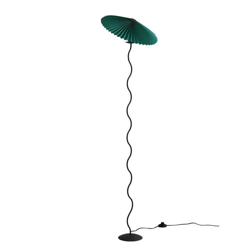 Pleated Fabric LED Floor Lamp - Nordic Minimalist Design