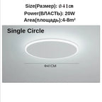 Modern Minimalist Ceiling Light with Remote Control for Living Room Dining Room