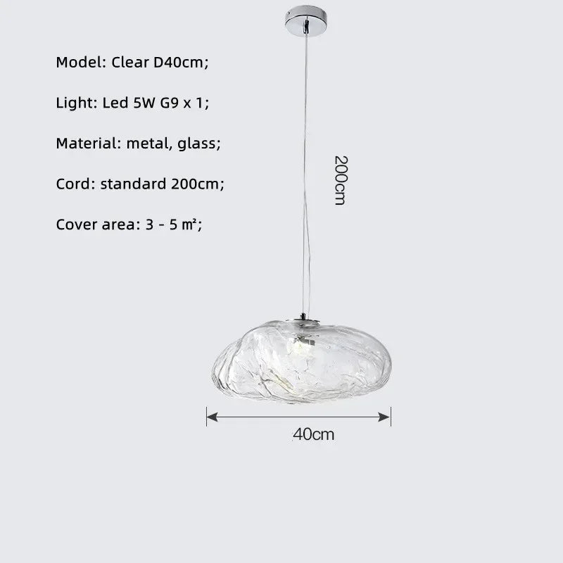 Glass LED Chandelier Lighting for Modern Stairs, Dining Room, and Home Bar