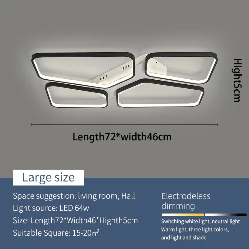 Modern LED Ceiling Light Fixture for Living Room & Bedroom Décor