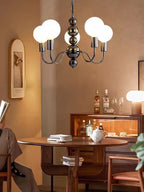 Pearl Black Chandelier: Minimalist High-End Bauhaus Design for Living Room Bedroom Study