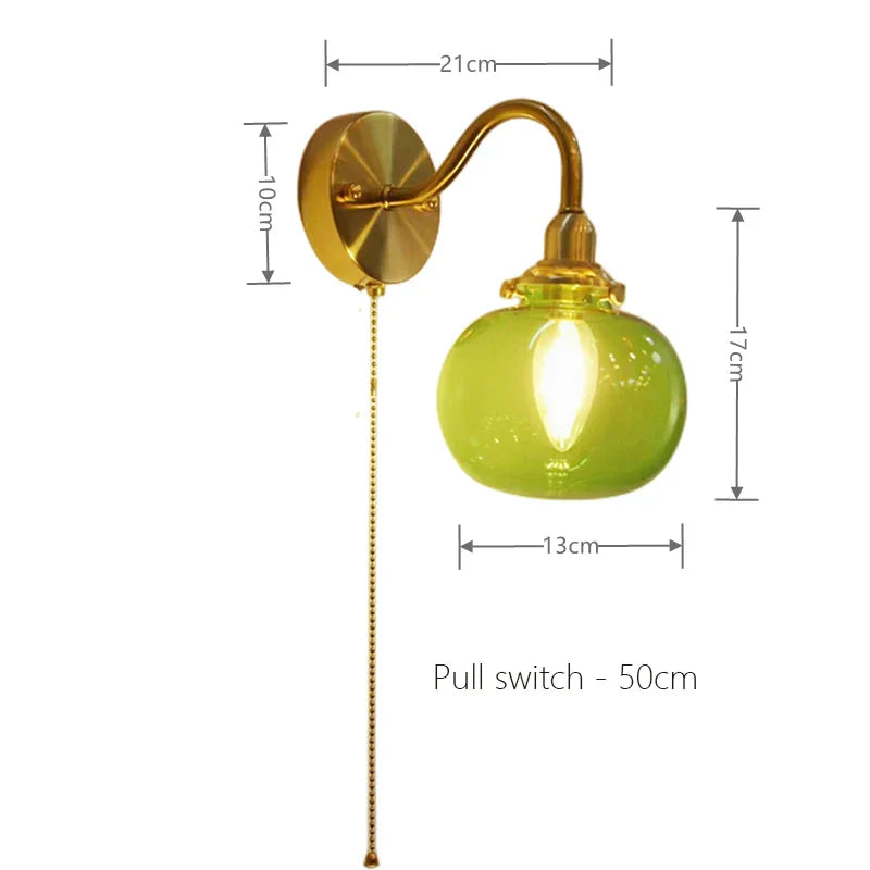 Glass Decor Wall Sconce Lamp Lighting for Bedroom Living Room