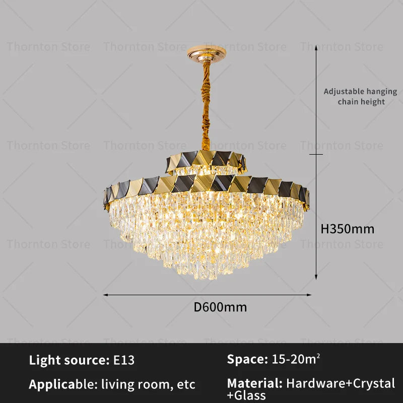 Crystal Chandelier: High-End Luxury Lighting for Living Room, Restaurant & More