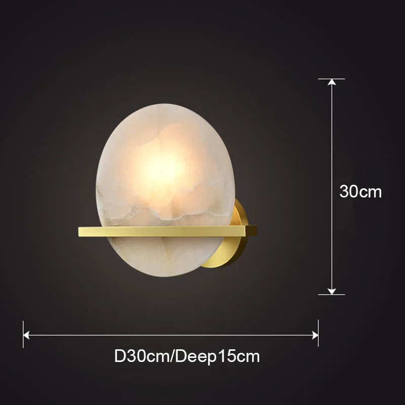 Luxury Marble Wall Lamp for Bedroom and Living Room Lighting