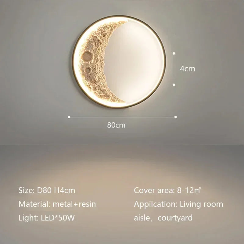 Moon LED Wall Lamp Modern Simple Home Decor Indoor Lighting Sconce