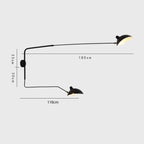 Spider Serge LED Pendant Chandelier: Retro Industrial Modern Duckbill Lighting