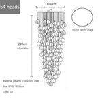 Petals G9 LED Pendant Light: Modern Ceramics Lustre for Hotel Lobby, Villa, Living Room, Stairs