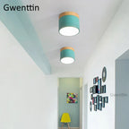 Wood Ceiling Light: Modern Nordic Kitchen Living Room LED Spotlight Fixture