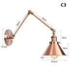 Modern Minimalist Adjustable Long Arm Wall Sconce for Living Room, Dining Room