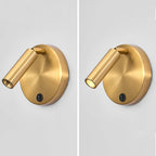 Modern Nordic Wall Lamp Sconce Black Brass Rotating Reading Light 3W