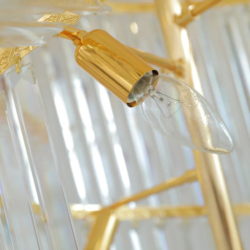 Crystal Spiral Chandelier | Elegant Long Pendant Light for Hotel Lobby & Sales Hall