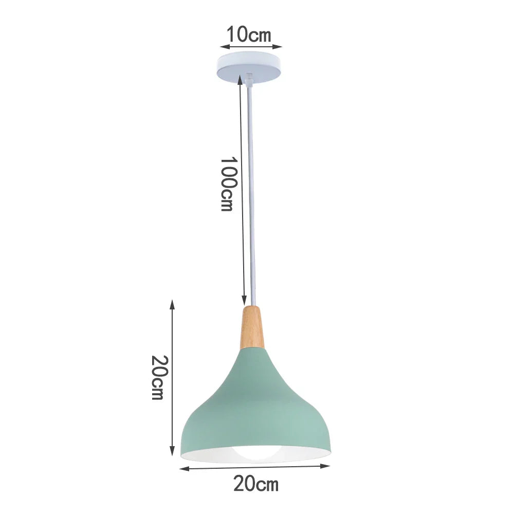 Modern Nordic Aluminum Pendant Lights for Kitchen Living Room, E27 LED Suspension Luminaire