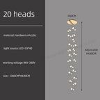 Modern Loft Chandelier Staircase Pendant Light Fixture - Designer Suspension Lustre