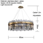Nordic Glass LED Chandelier for Living Spaces, Hotels, and Restaurants