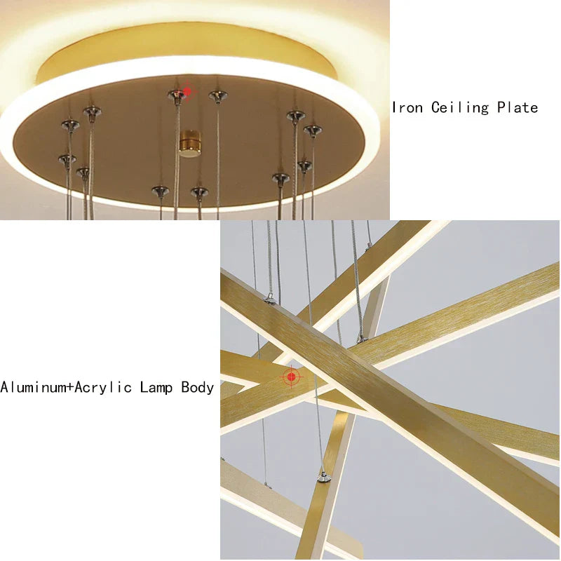 Luminous Ceiling Plate Chandelier: Modern Aluminum LED Light for Living Room Dining Table