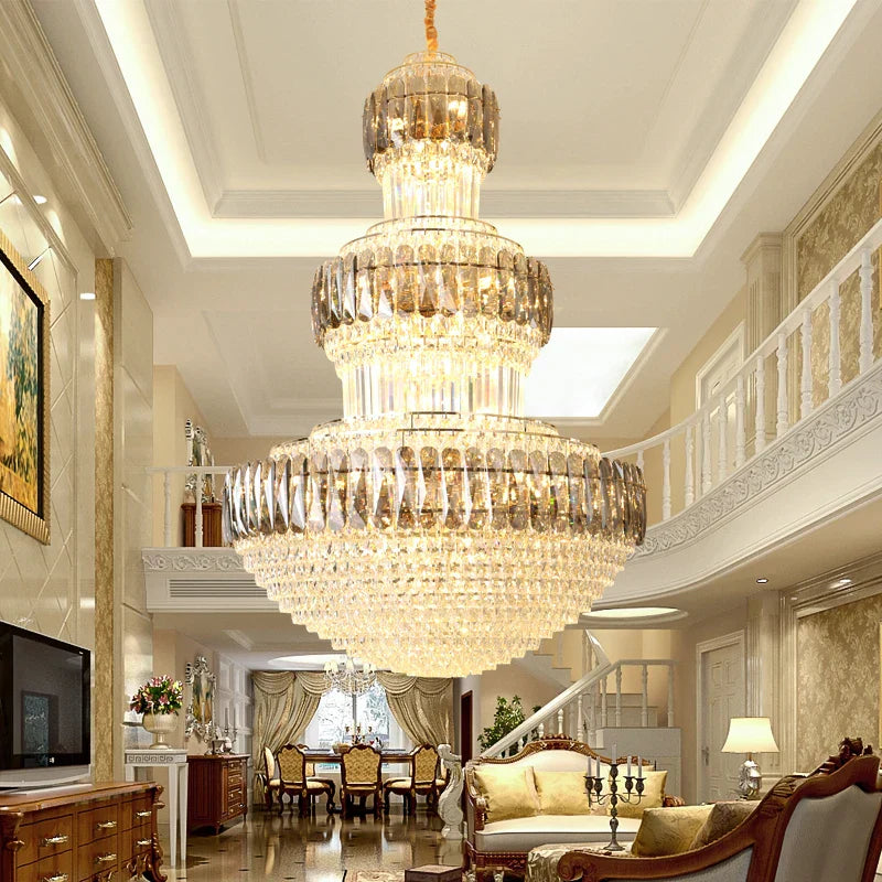 Luxury Crystal Chandelier for Villa Duplex, Hotel Lobby, and Restaurant