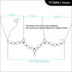 Glass Ball Chandelier: Modern LED Dining Table Lighting for Living Room, Bedroom, Villa.