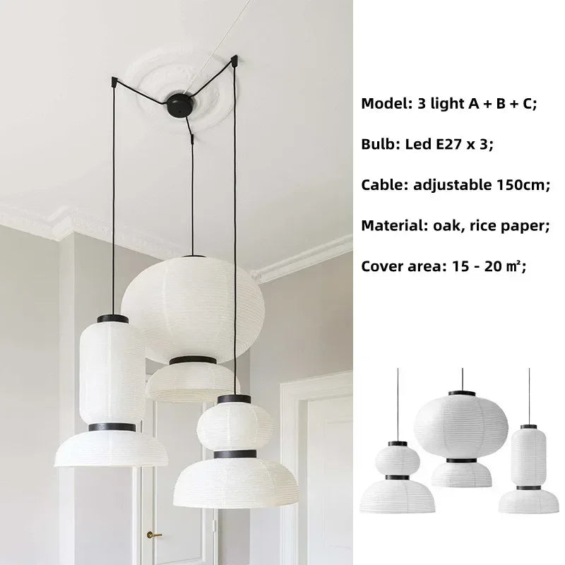 Japanese Paper Pendant Lights Dining Room Chandelier