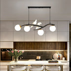 Nordic Bird Chandelier: Elegant Ceiling-Mounted Pendant Light for Home Dining & Living Rooms