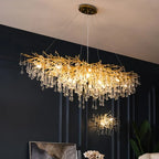Gold Chandelier Glass Pendant Lamp for Home Decor - Modern Luxury Lighting