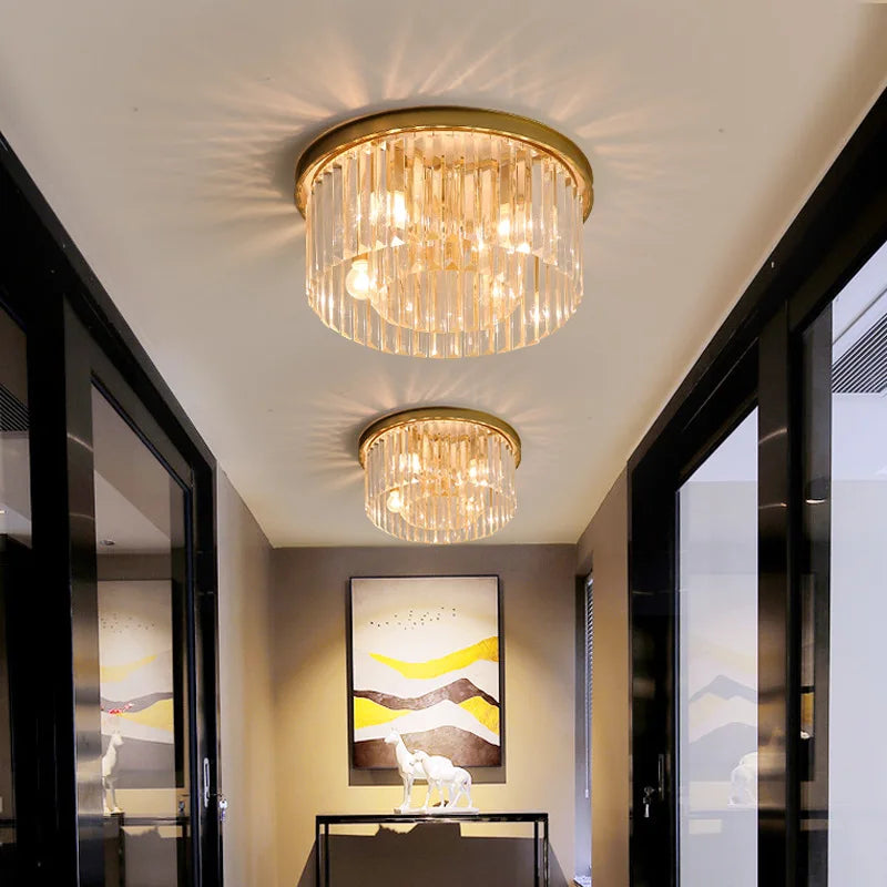 Crystal Flush Mount Ceiling Light for Elegant Home Decor