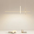 Minimalist Dimmable Black LED Chandelier for Dining Room Kitchen Bar - Modern Pendant Light